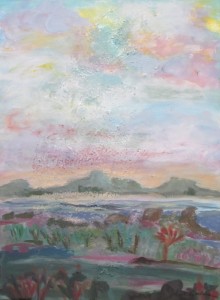 Lavendar Sky, 12 x 16, Acrylic with Texture on Canvas, $180