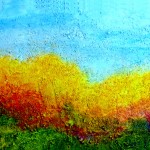 Landscape to AC, 9 x 12, Acrylic with Texture on Canvas Board, 2007