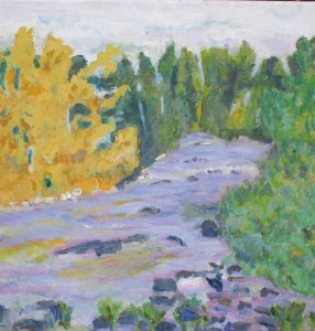 River-Scene I, 20 x 20, $450
